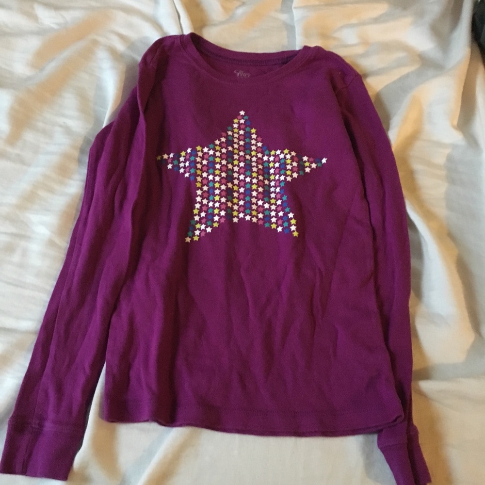 Star printed long sleeve shirt